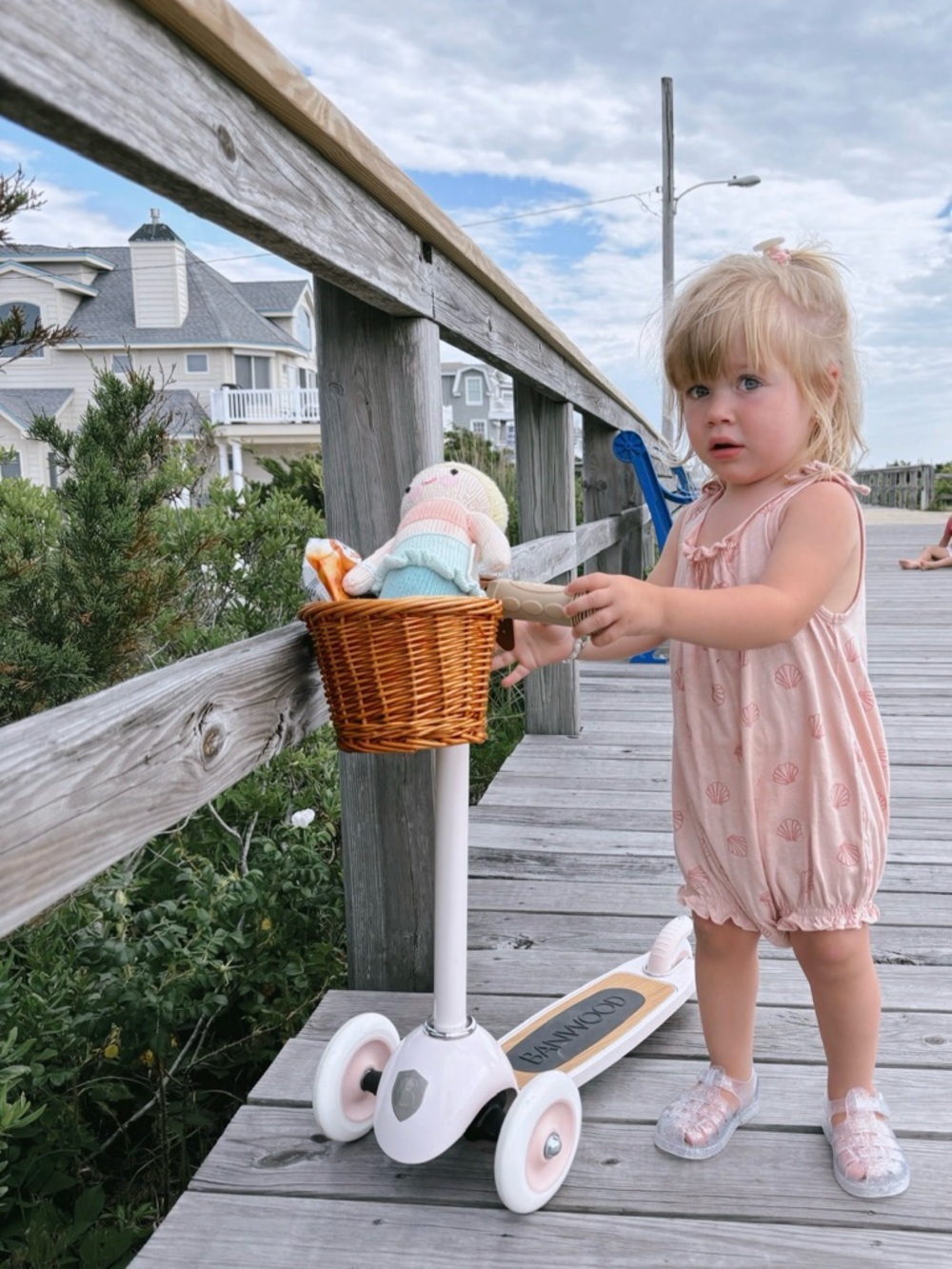 Rylee + Cru Seashell print romper